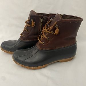 Sperry Duck Boots Saltwater Brown Women's Size 8